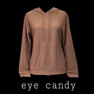 eye candy Brown Lightweight Hoodie, Size 1X (Runs Small)
